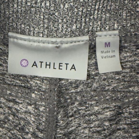 Athleta Gray Medium Drawstring Joggers Polyester Spandex Cozy Activewear - Picture 2 of 10